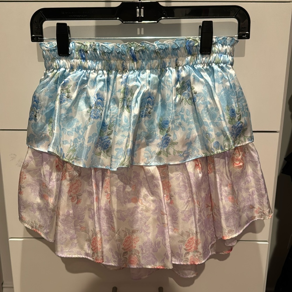 LoveShackFancy Ruffle Mini in Rainbow Clouds NWT Size XS